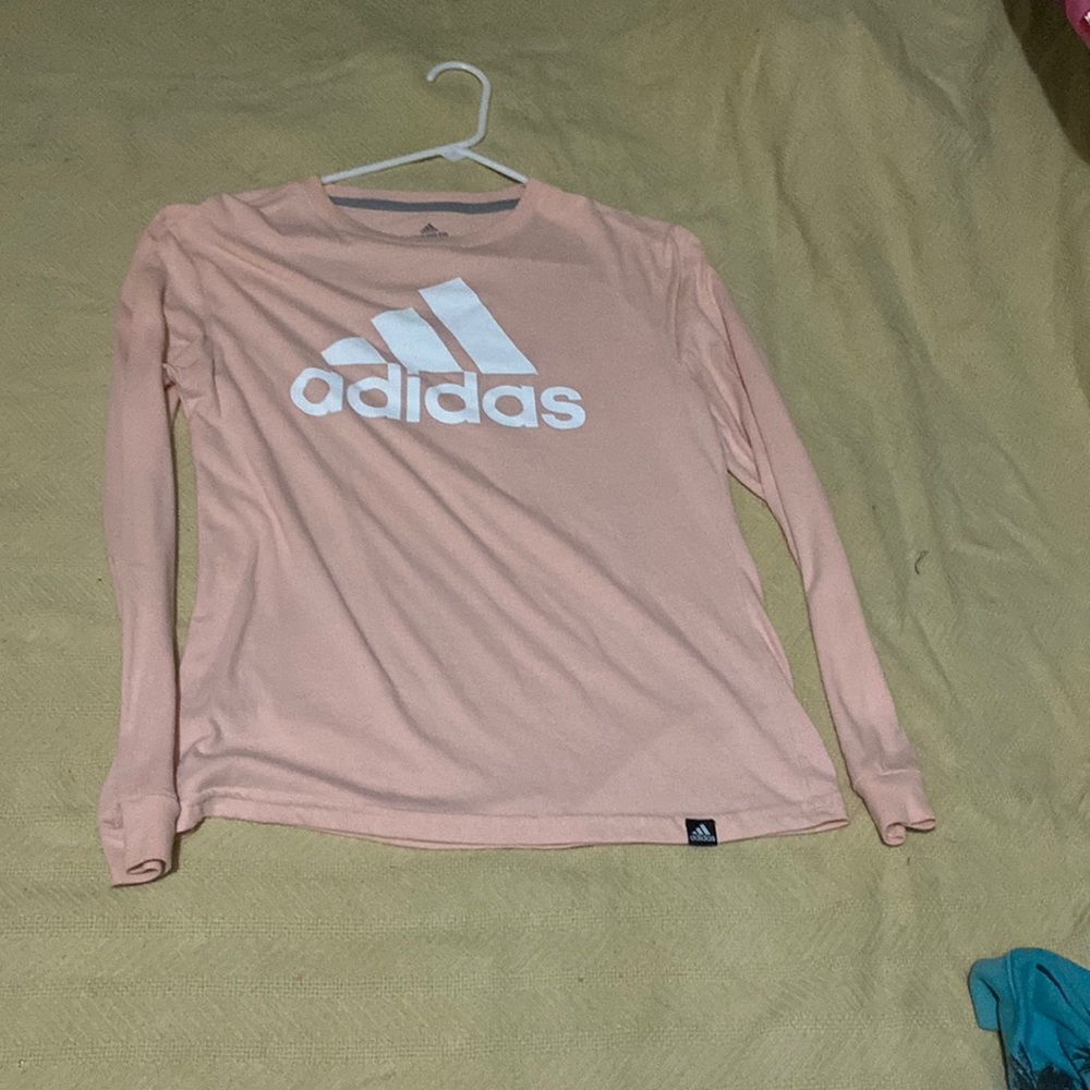 Adidas pink long sleeve shirt